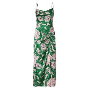 Milly 'Lilliana' Green Cowlneck Floral Midi-Dress Size 4